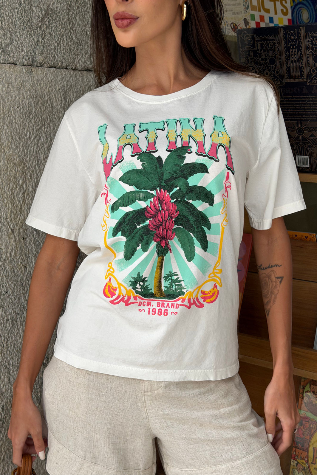 T-SHIRT ESTONADA LATINA OFF WHITE T-SHIRT ESTONADA LATINA OFF WHITE