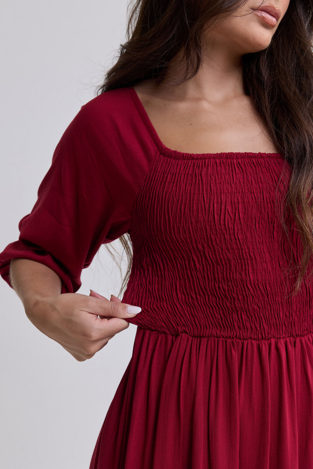 VESTIDO MIDI BARBARA VERMELHO CEREJA VESTIDO MIDI BARBARA VERMELHO CEREJA