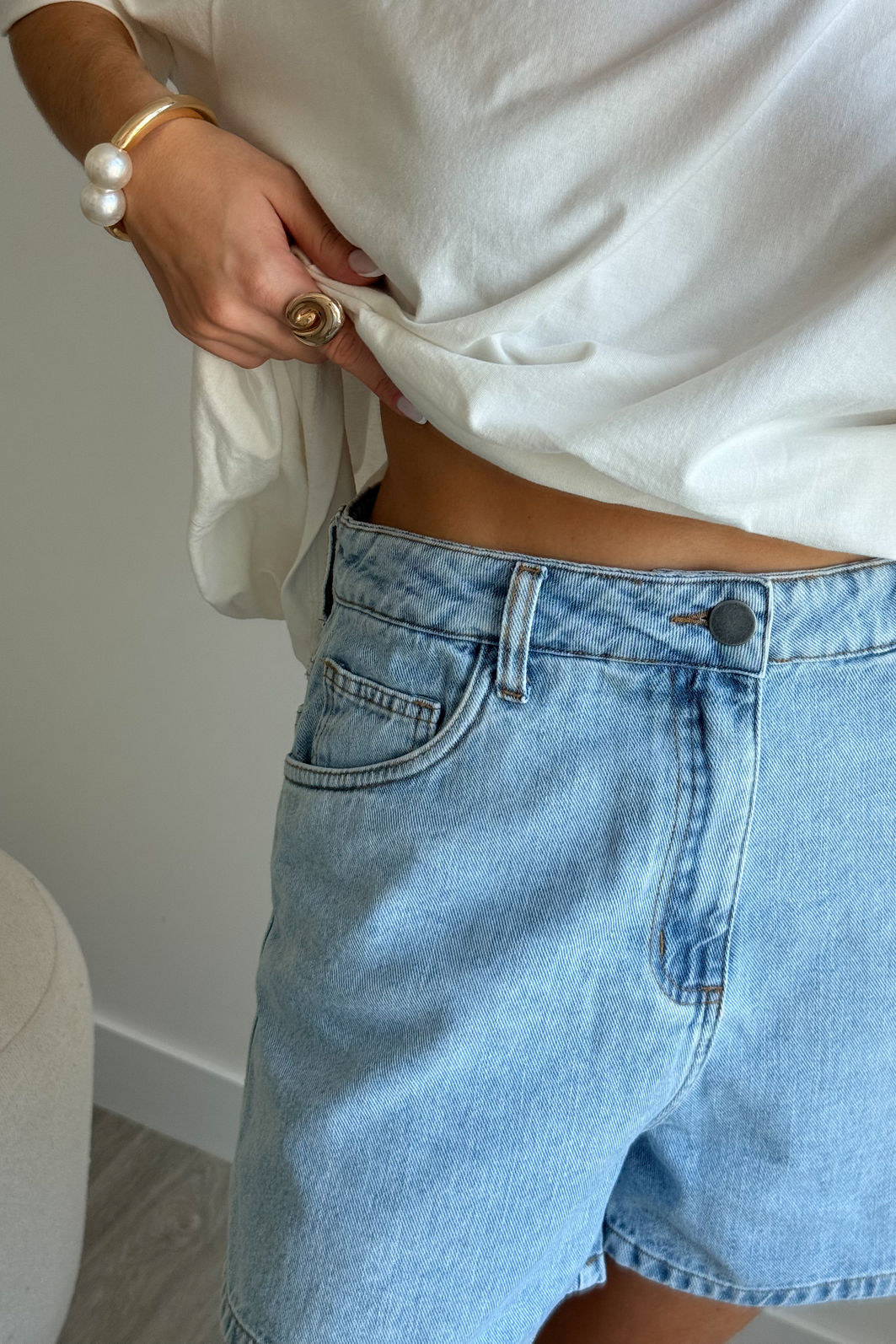 SHORTS MOM JEANS AMALFI AZUL
