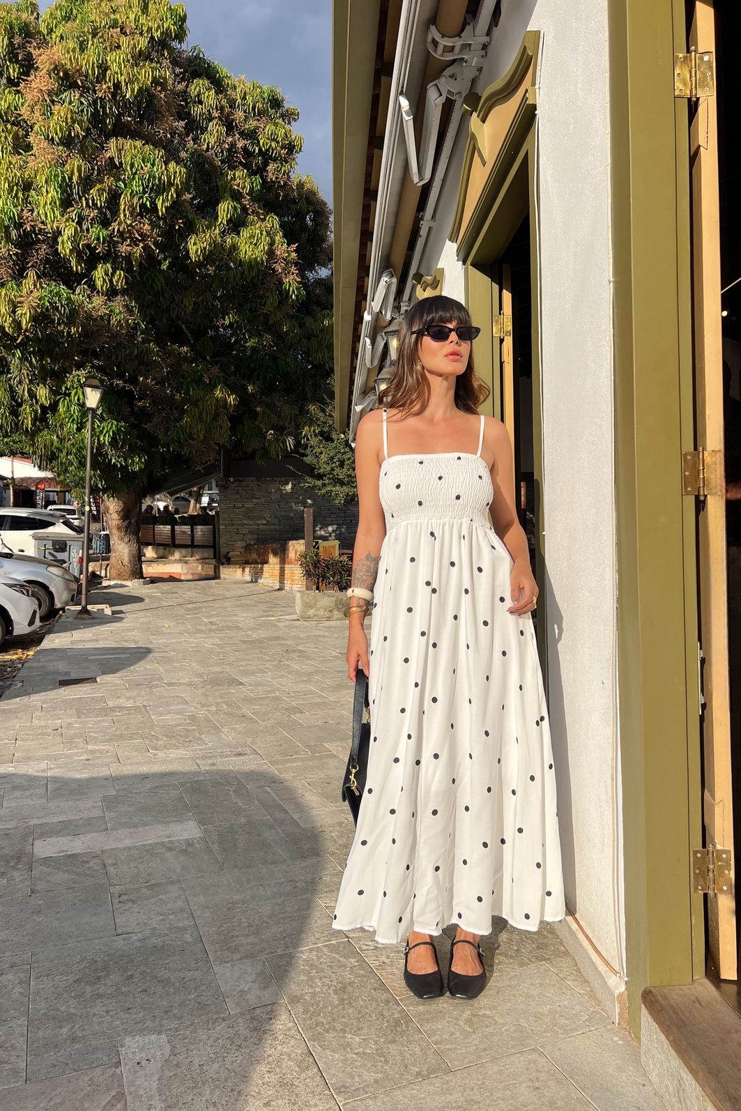 VESTIDO MIDI PANDORA POÁ BRANCO