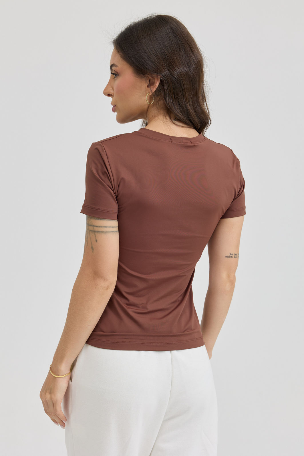 BLUSA POLIAMIDA LAURA MARROM BLUSA POLIAMIDA LAURA MARROM