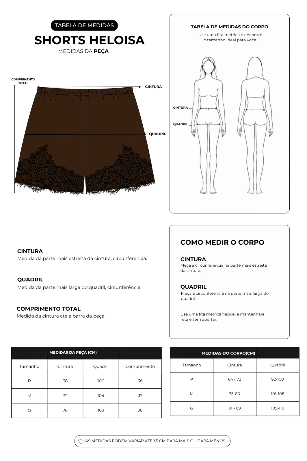 SHORTS DE CETIM COM BARRA DE RENDA HELOISA MARROM SHORTS DE CETIM COM BARRA DE RENDA HELOISA MARROM