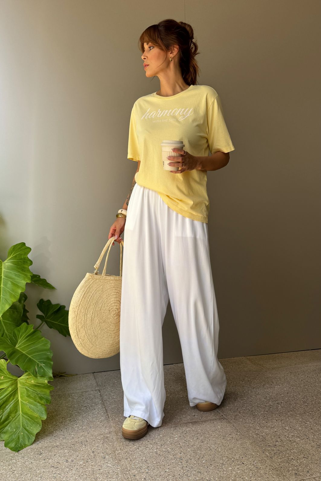 T-SHIRT ESTONADA HARMONY AMARELO MANTEIGA T-SHIRT ESTONADA HARMONY AMARELO MANTEIGA