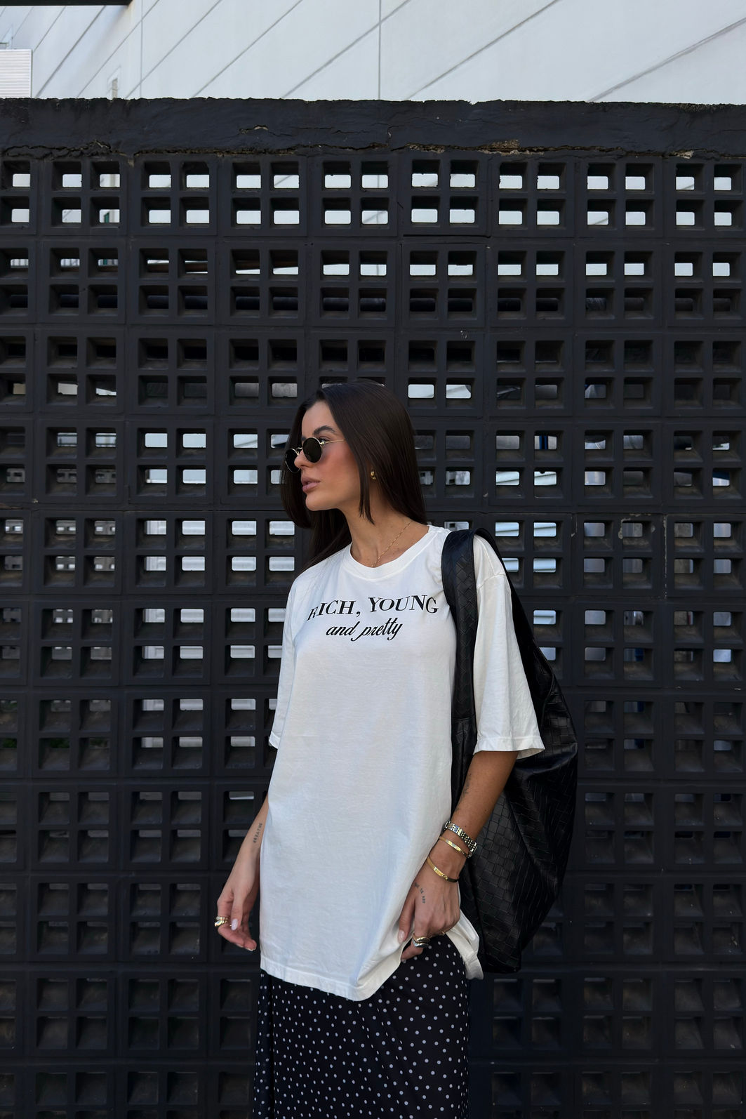 T-SHIRT OVERSIZED RICH YOUNG OFF WHITE