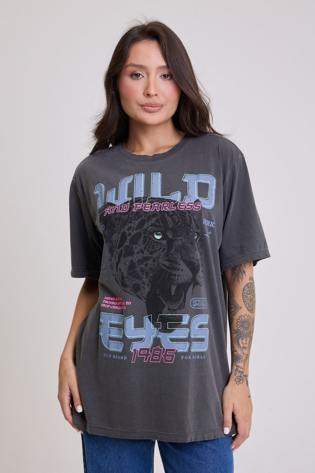 T-SHIRT OVERSIZED WILD AND FEARLESS