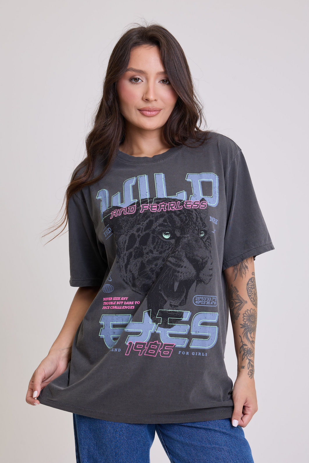 T-SHIRT OVERSIZED WILD AND FEARLESS