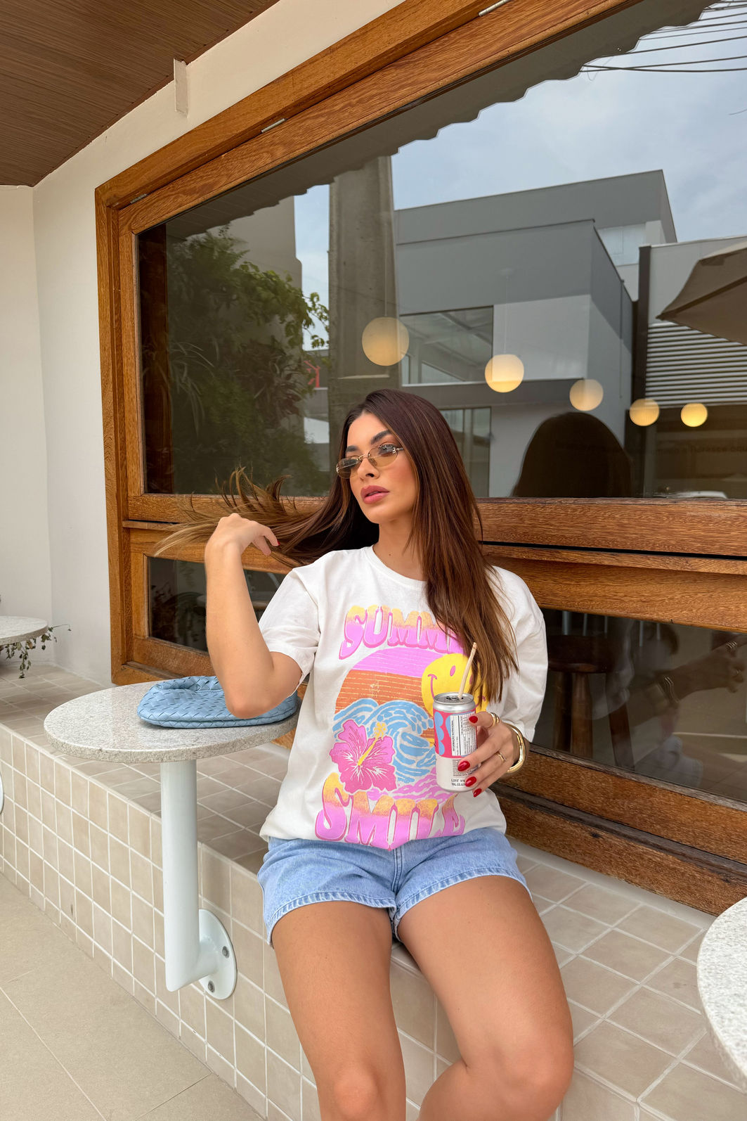 T-SHIRT ESTONADA SMILE SUMMER OFF WHITE T-SHIRT ESTONADA SMILE SUMMER OFF WHITE