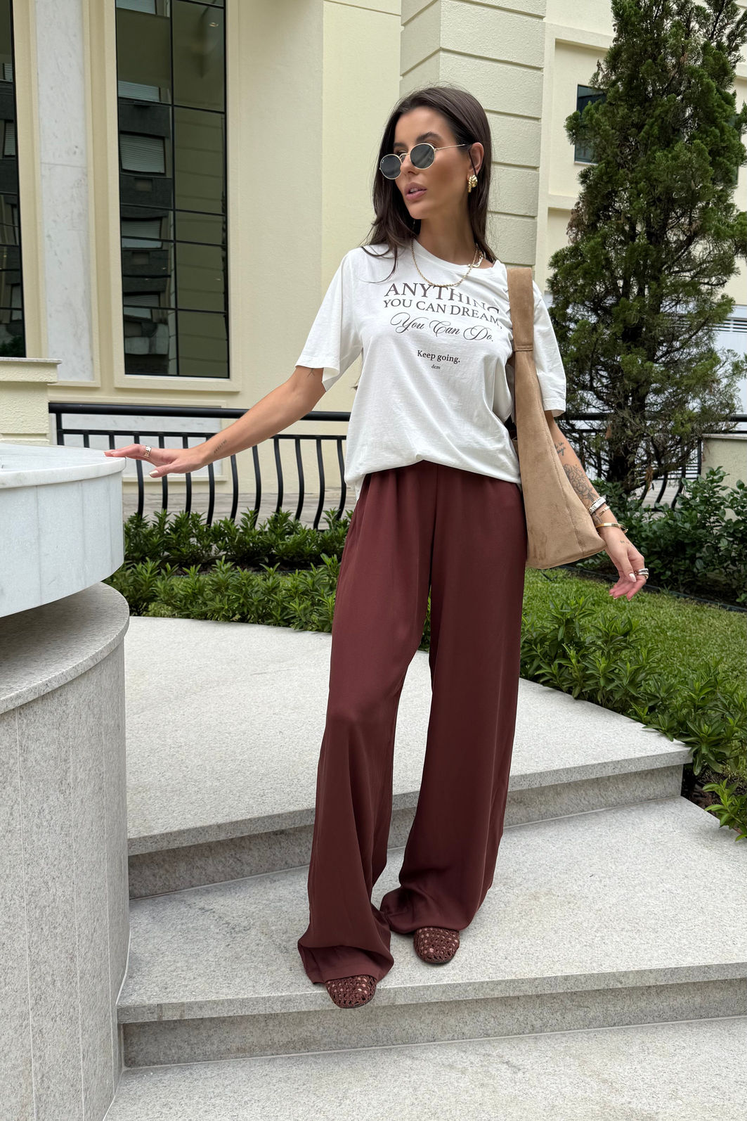 CALÇA PANTALONA LIA MARROM TRUFADO CALÇA PANTALONA LIA MARROM TRUFADO