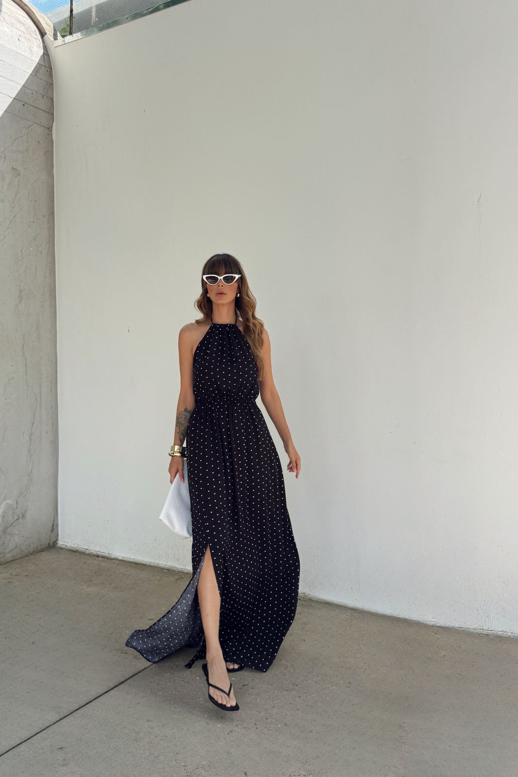 VESTIDO LONGO FRENTE UNICA ESTAMPADO MARGOT POA PRETO VESTIDO LONGO FRENTE UNICA ESTAMPADO MARGOT POA PRETO
