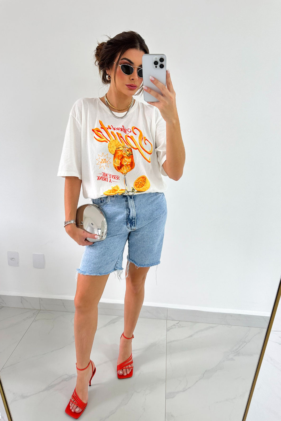 T-SHIRT OVERSIZED APEROL SPRITZ OFF WHITE T-SHIRT OVERSIZED APEROL SPRITZ OFF WHITE