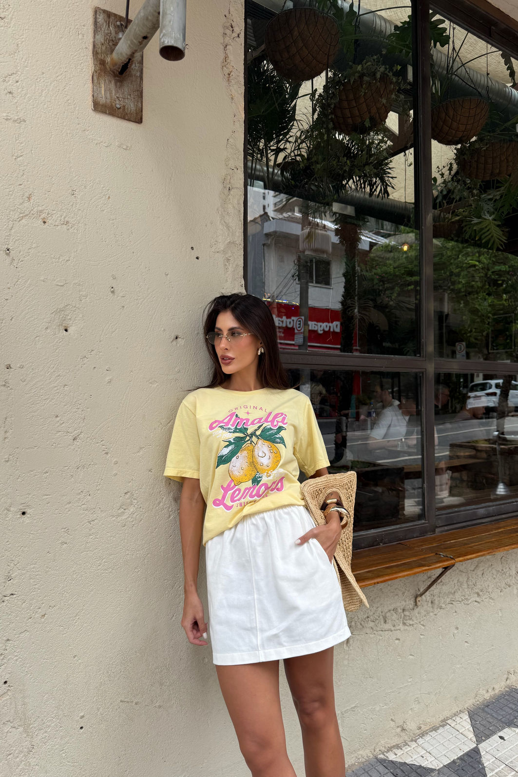 T-SHIRT ESTONADA ORIGINAL AMALFI AMARELO MANTEIGA