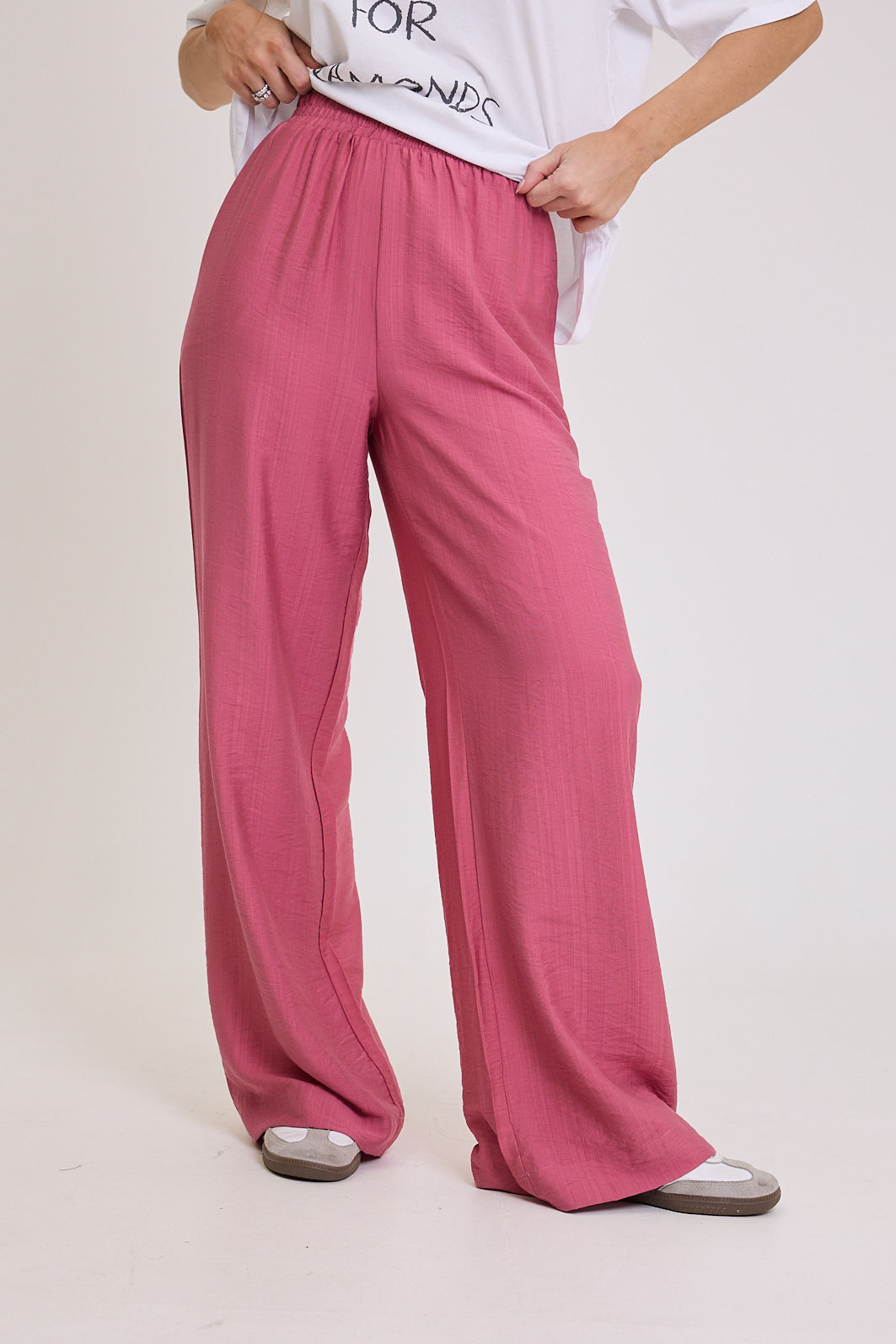CALÇA WIDE LEG CÓS COM ELASTICO MAIA ROSA CALÇA WIDE LEG CÓS COM ELASTICO MAIA ROSA