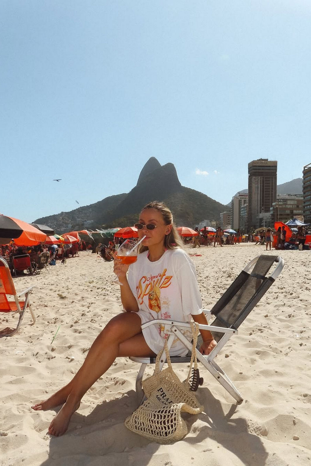 T-SHIRT OVERSIZED APEROL SPRITZ OFF WHITE