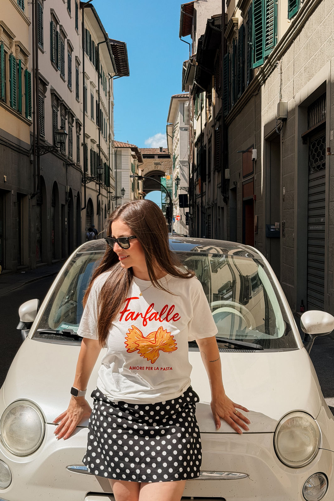 T-SHIRT ESTONADA FARFALLE PASTA OFF WHITE T-SHIRT ESTONADA FARFALLE PASTA OFF WHITE