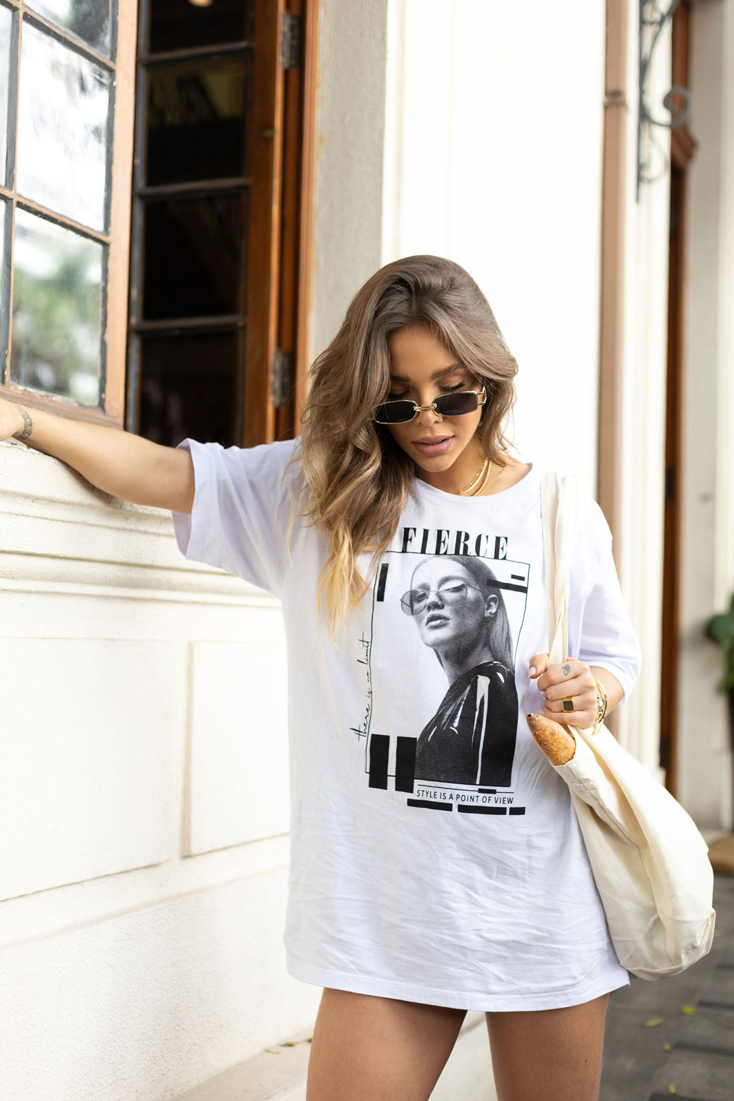 T-SHIRT ESTONADA FIERCE BRANCO - Dolce-me®