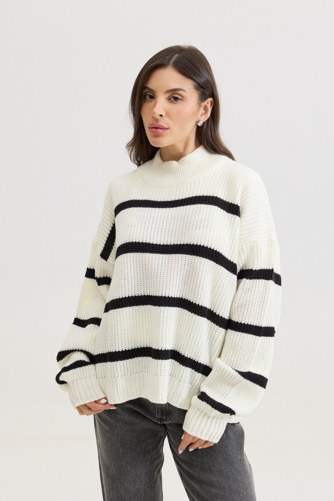 TRICOT LISTRADO COZY OFF WHITE