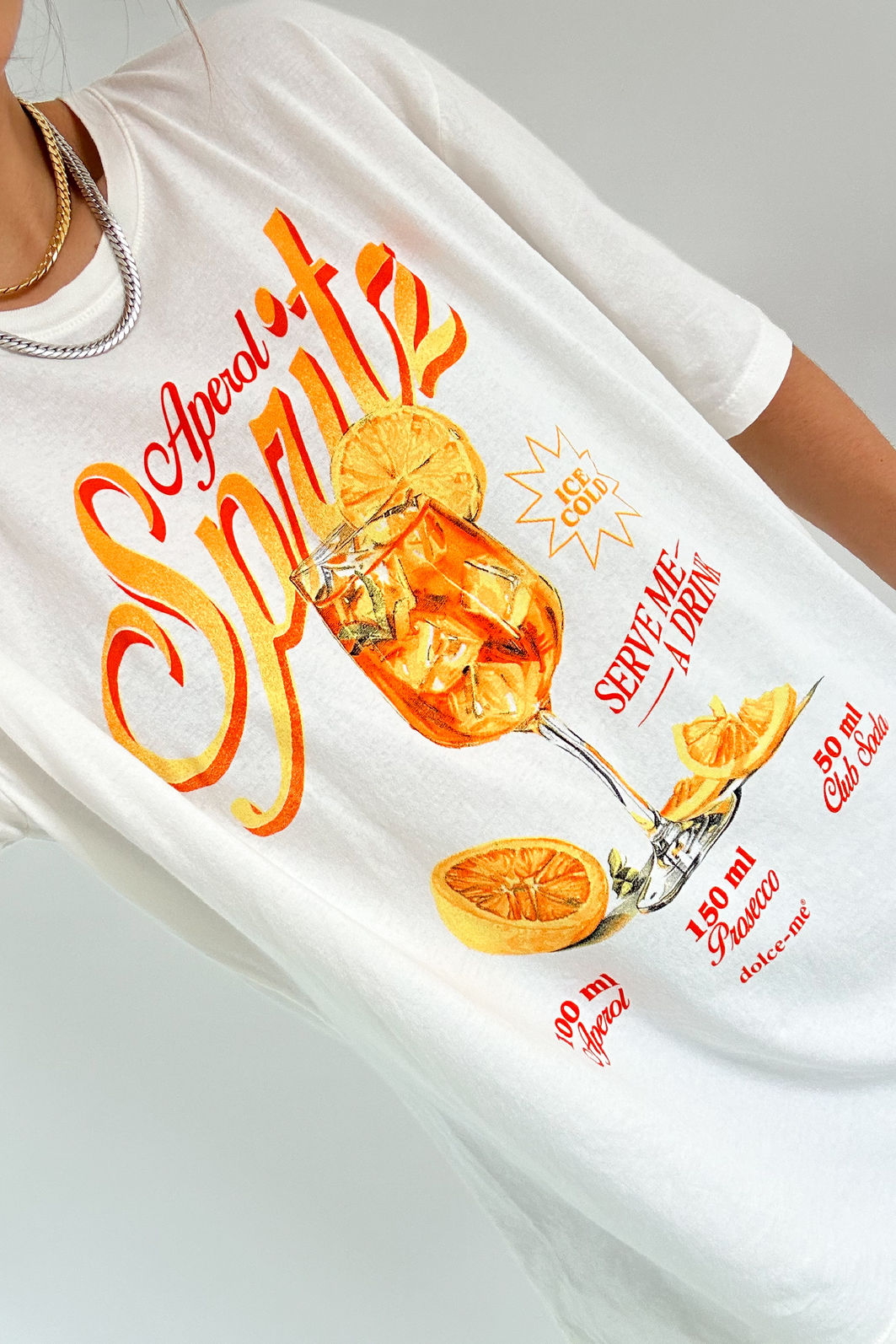 T-SHIRT OVERSIZED APEROL SPRITZ OFF WHITE