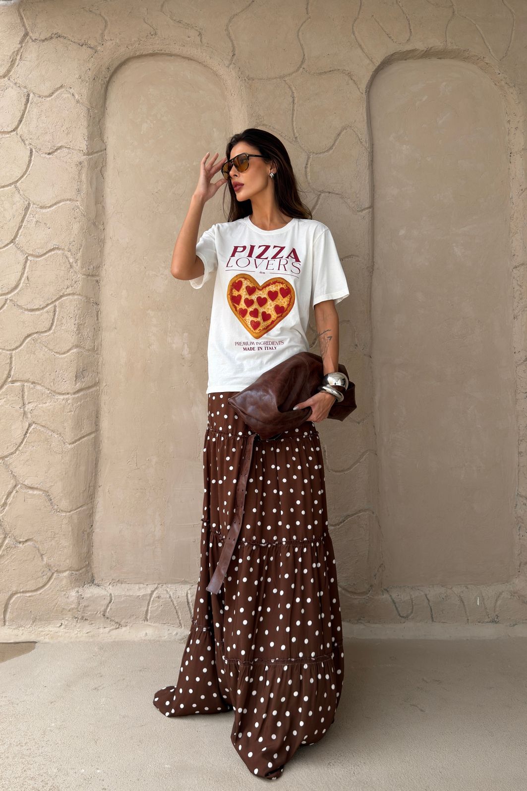 T-SHIRT ESTONADA PIZZA LOVERS OFF WHITE T-SHIRT ESTONADA PIZZA LOVERS OFF WHITE