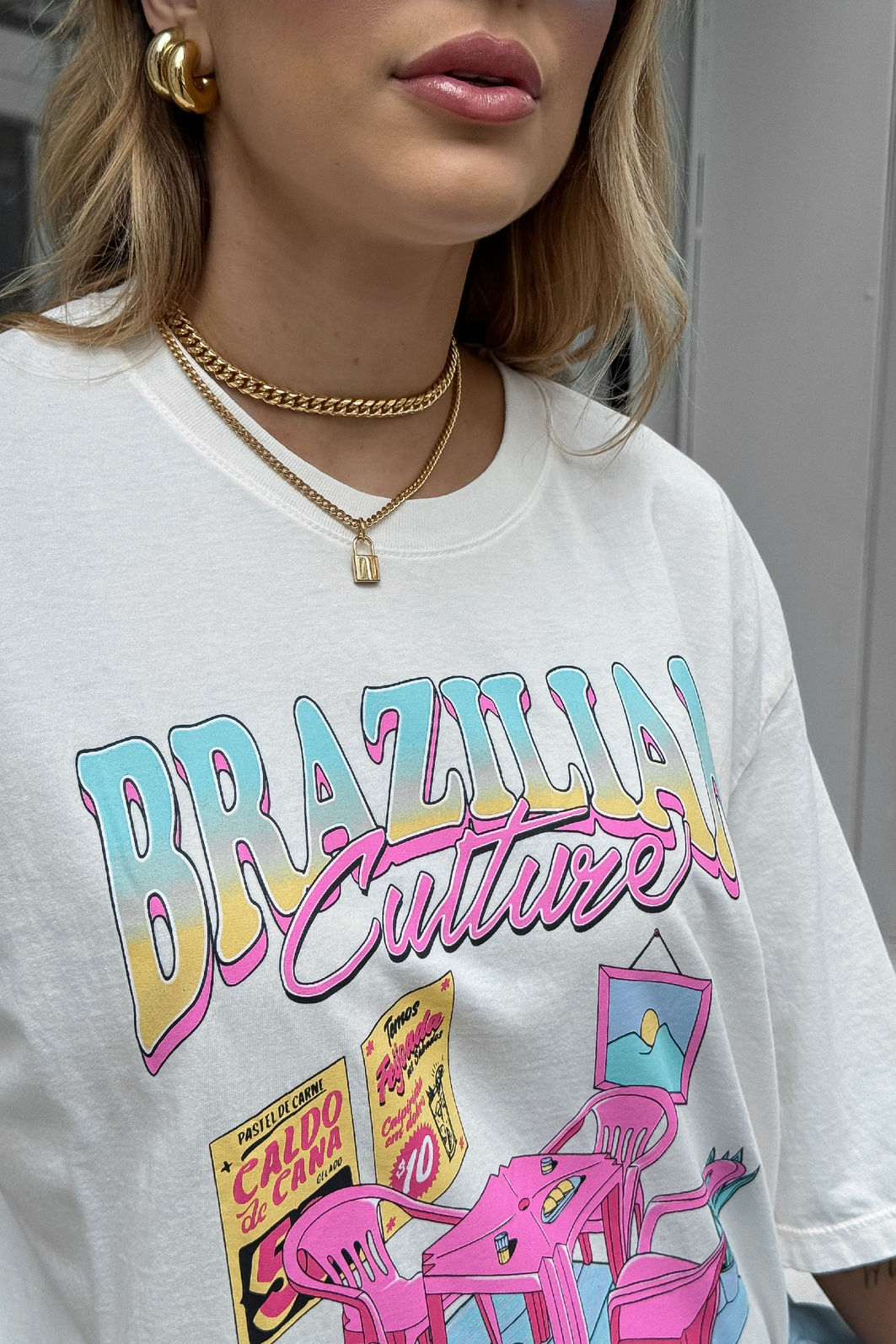 T-SHIRT OVERSIZED BRAZILIAN CULTURE OFF WHITE T-SHIRT OVERSIZED BRAZILIAN CULTURE OFF WHITE