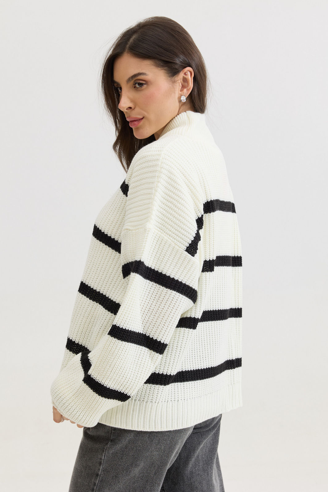TRICOT LISTRADO COZY OFF WHITE
