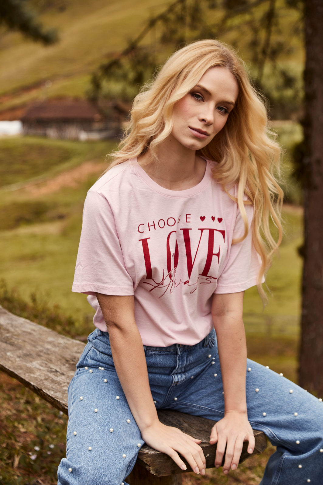 T-SHIRT ESTONADA CHOOSE LOVE ROSA SWEET T-SHIRT ESTONADA CHOOSE LOVE ROSA SWEET