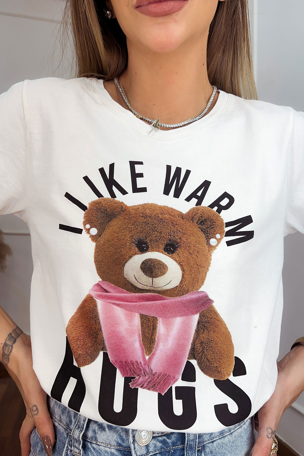 T-SHIRT ESTONADA I LIKE HUGS OFF WHITE T-SHIRT ESTONADA I LIKE HUGS OFF WHITE