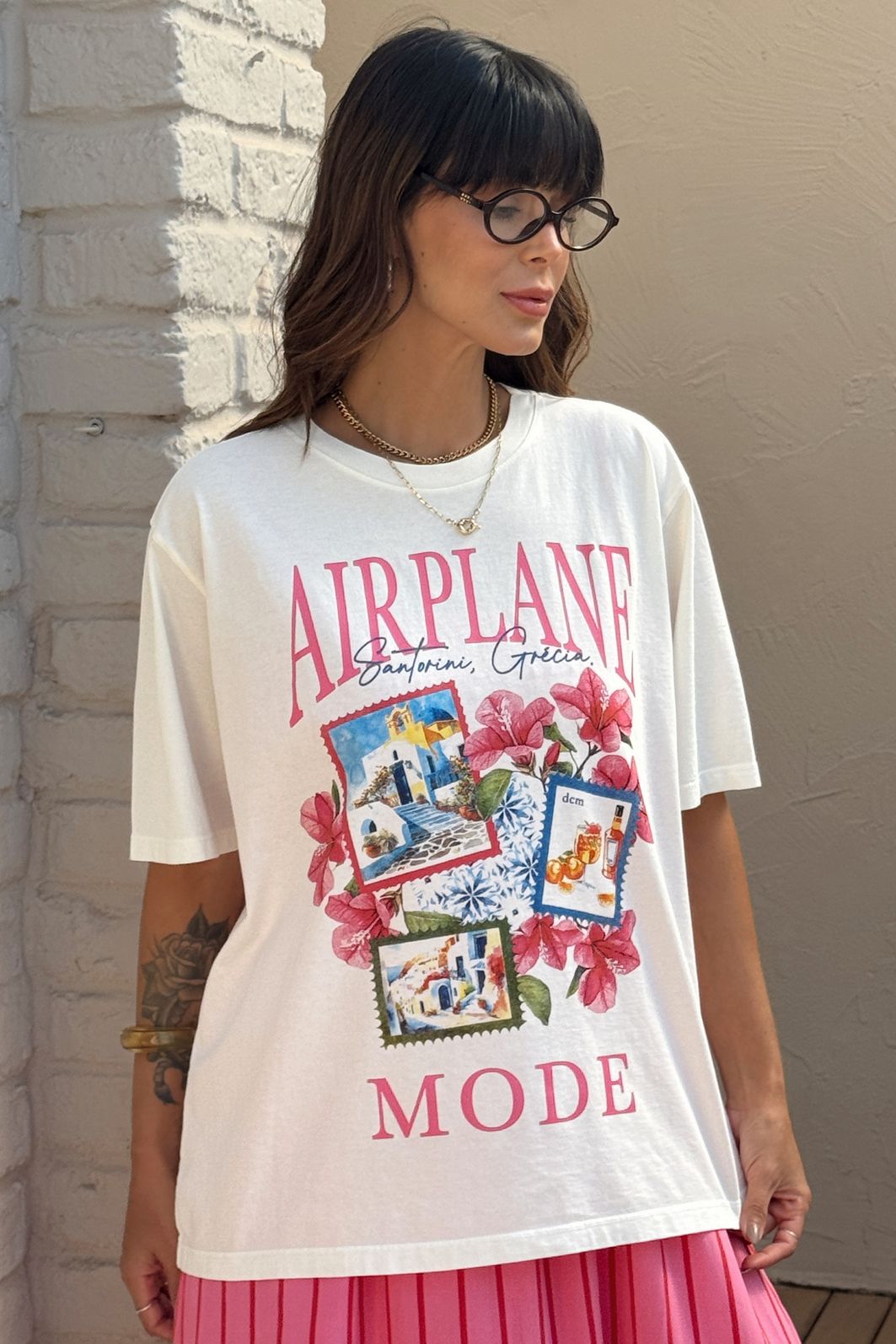 T-SHIRT OVERSIZED AIRPLANE MODE OFF WHITE