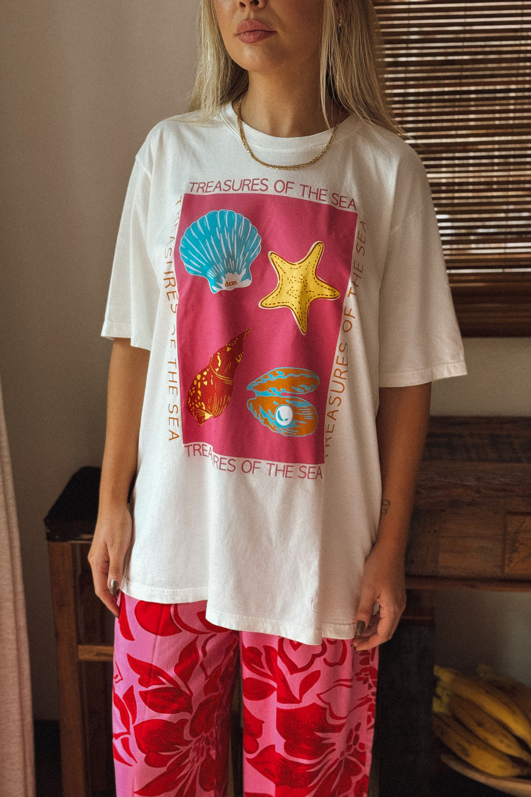 T-SHIRT OVERSIZED TREASURES SEA OFF WHITE