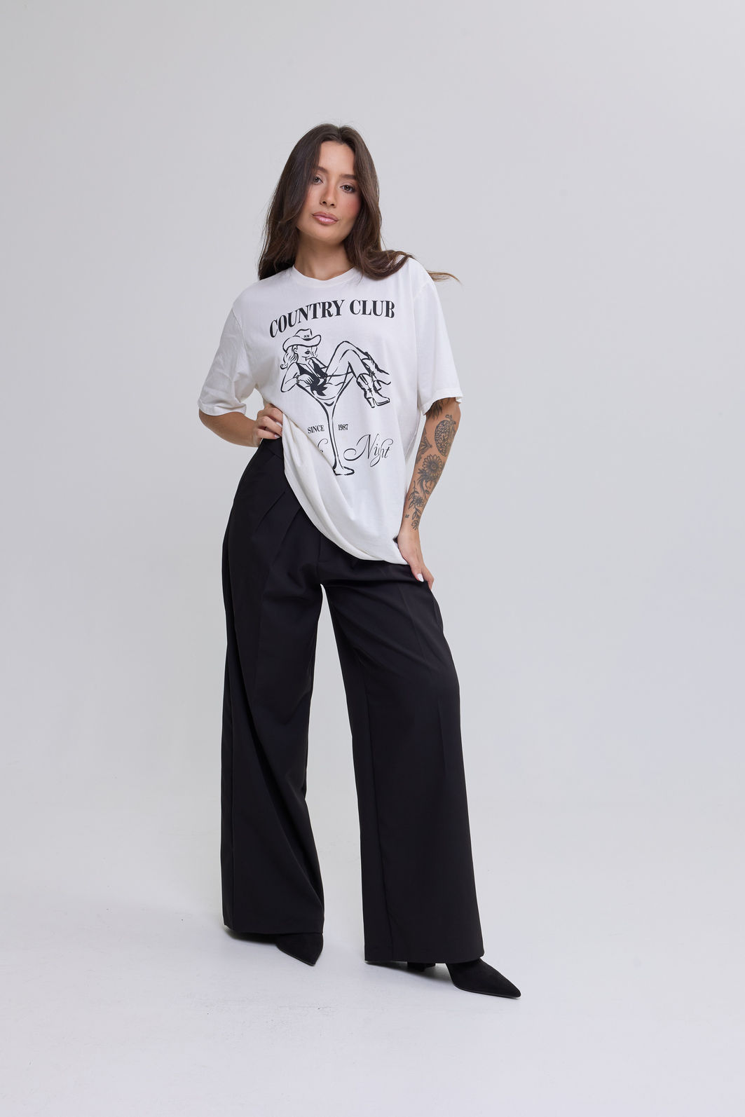 T-SHIRT OVERSIZED GIRLS COUNTRY OFF WHITE T-SHIRT OVERSIZED GIRLS COUNTRY OFF WHITE
