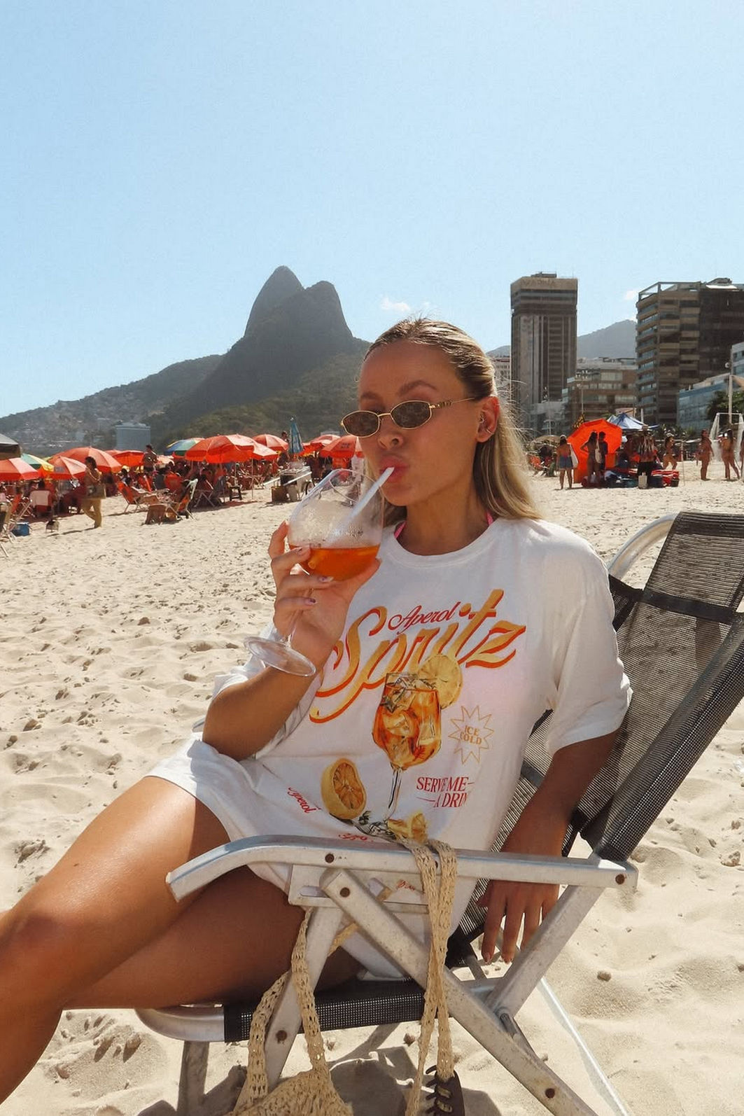 T-SHIRT OVERSIZED APEROL SPRITZ OFF WHITE