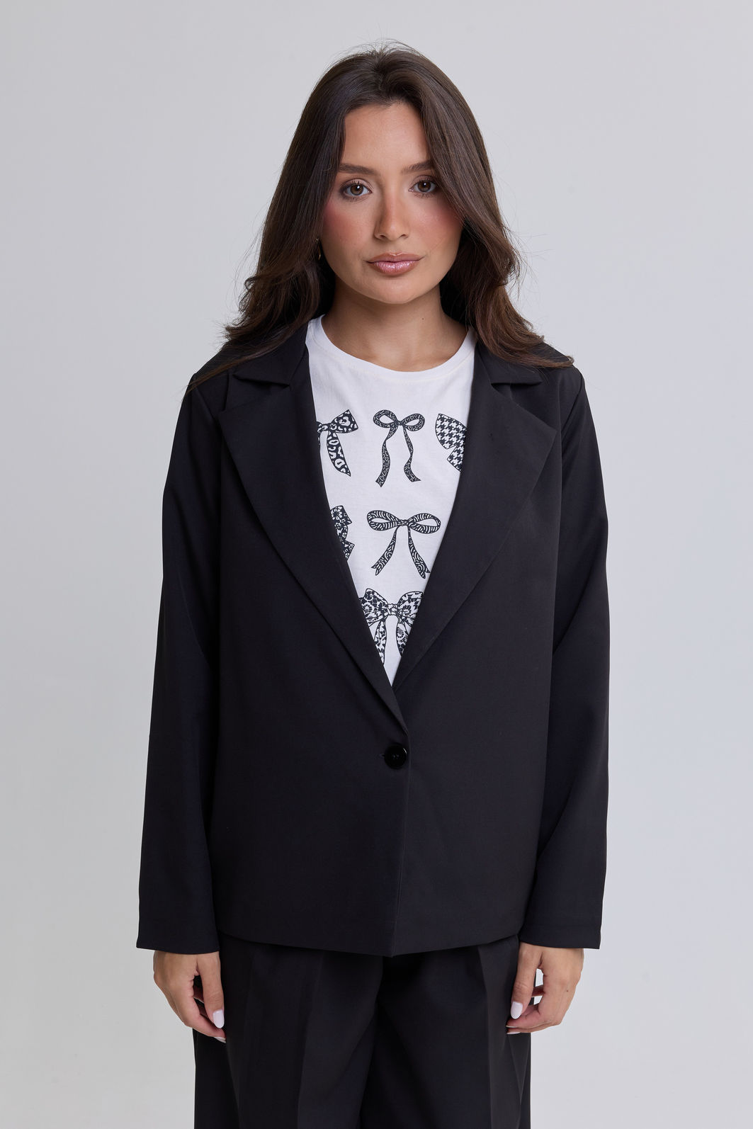 BLAZER DE ALFAIATARIA MANGA LONGA OVERSIZED FRANCESCA PRETO
