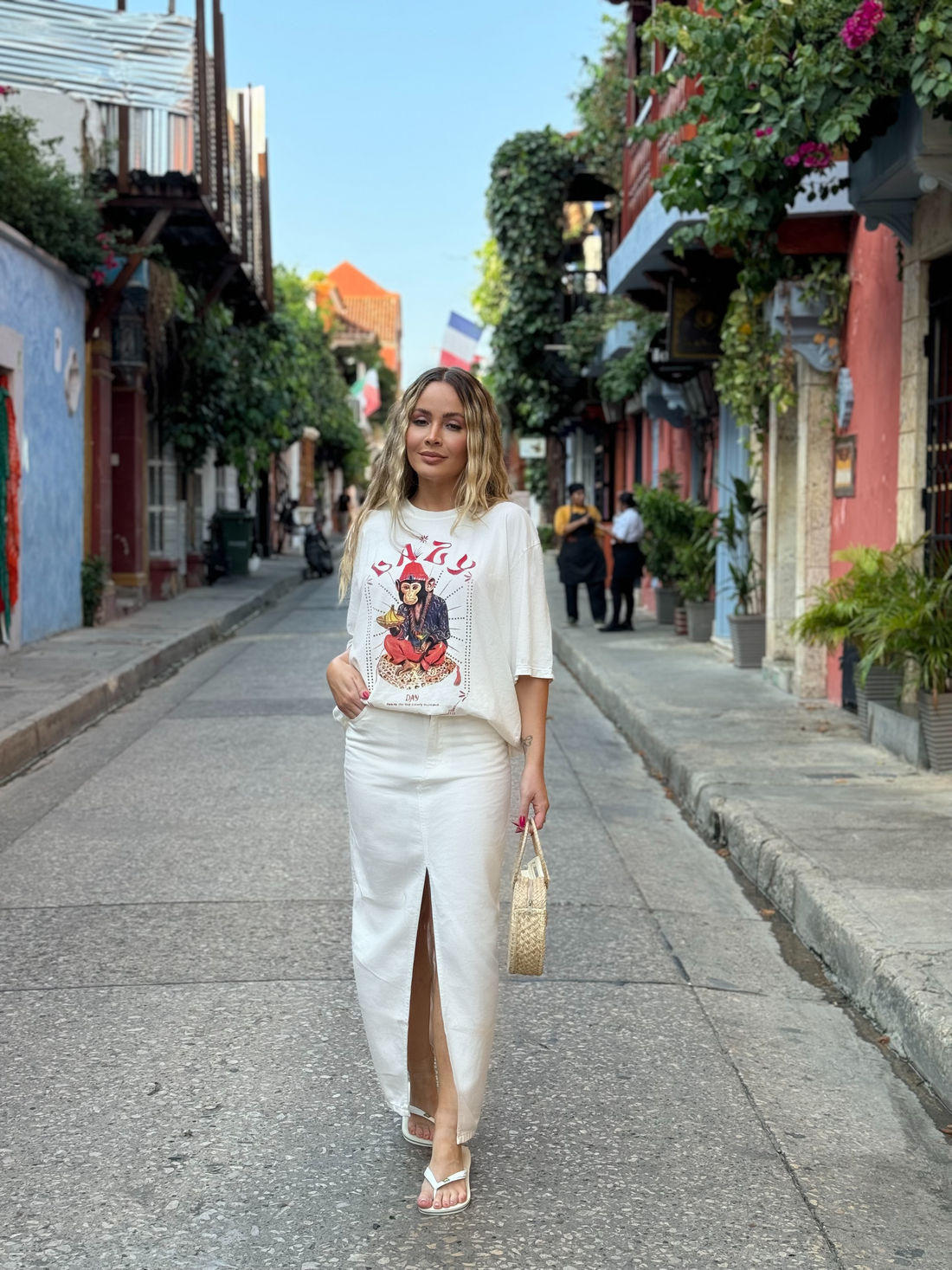 T-SHIRT OVERSIZED DM MONKEY OFF WHITE T-SHIRT OVERSIZED DM MONKEY OFF WHITE