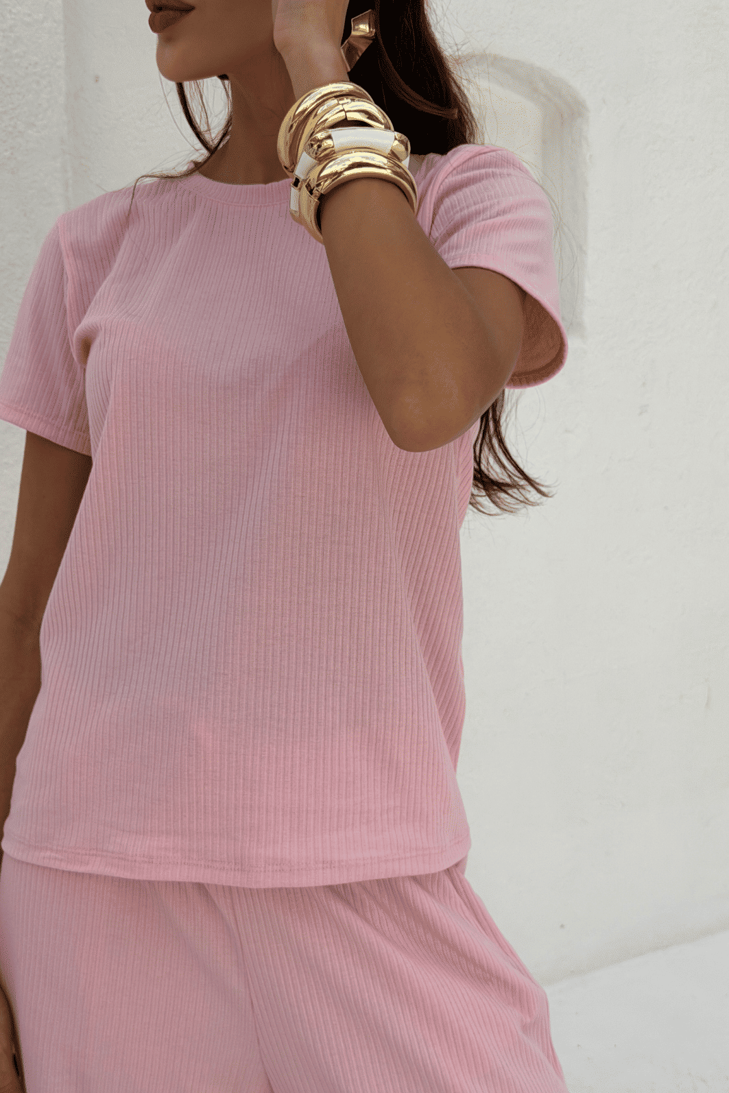 BLUSA CANELADA AMANDA ROSA CANDY BLUSA CANELADA AMANDA ROSA CANDY