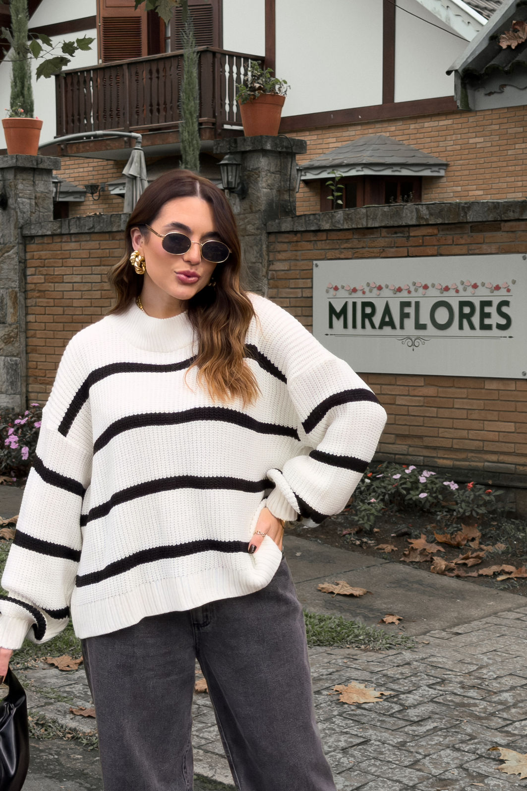 TRICOT LISTRADO COZY OFF WHITE