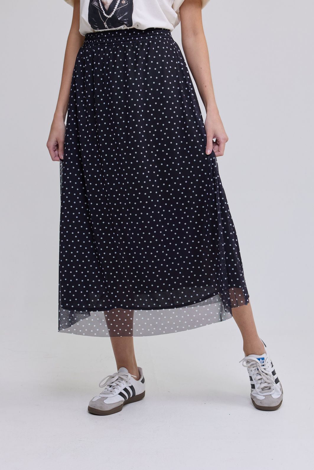 SAIA MIDI TULE CHLOE POÁ PRETO SAIA MIDI TULE CHLOE POÁ PRETO