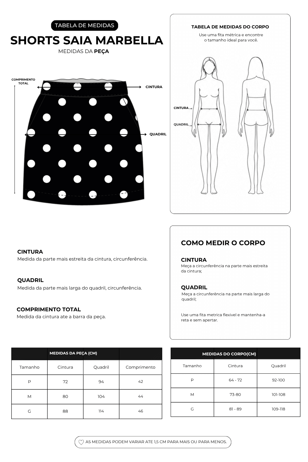 SHORTS SAIA COM BOLSOS ZÍPER INVISÍVEL MARBELLA ESTAMPADO - COR POA PRETO SHORTS SAIA COM BOLSOS ZÍPER INVISÍVEL MARBELLA ESTAMPADO - COR POA PRETO