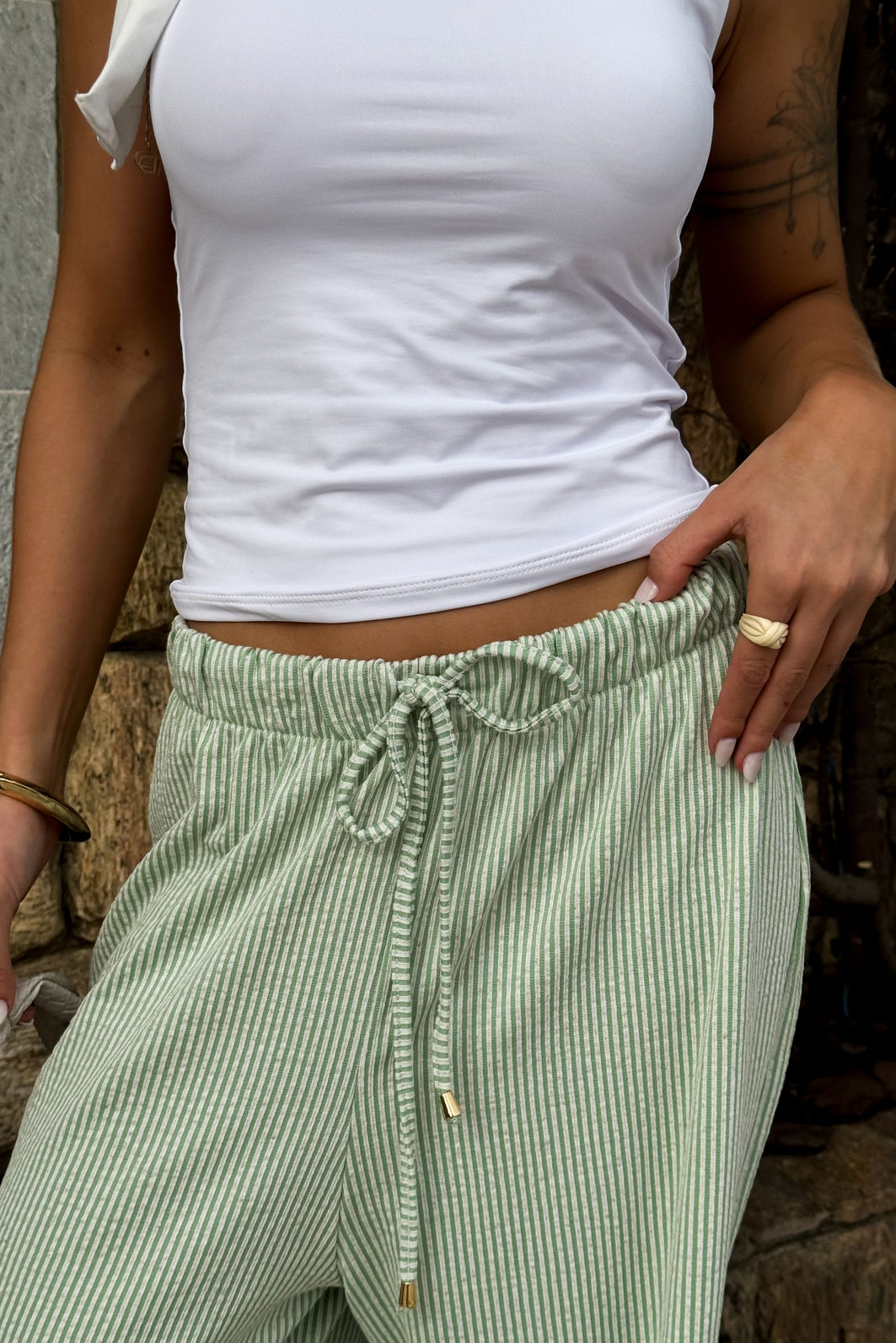 CALÇA PANTALONA LOUISE VERDE CALÇA PANTALONA LOUISE VERDE