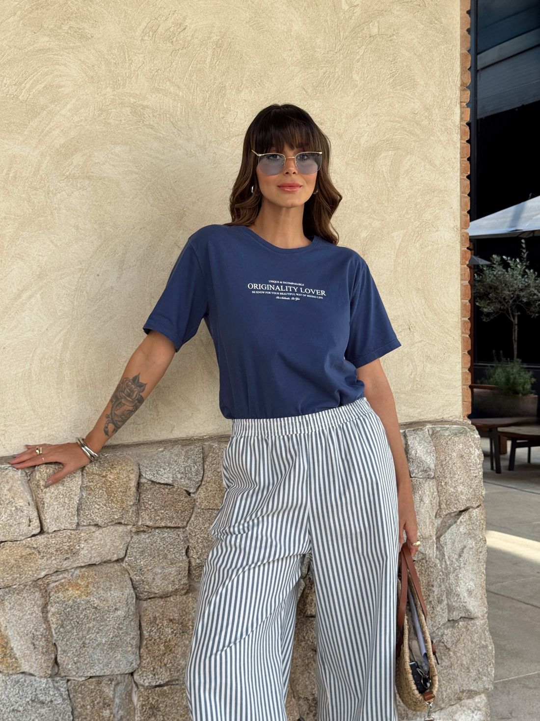 T-SHIRT ESTONADA ORIGINALITY LOVER AZUL NAVY