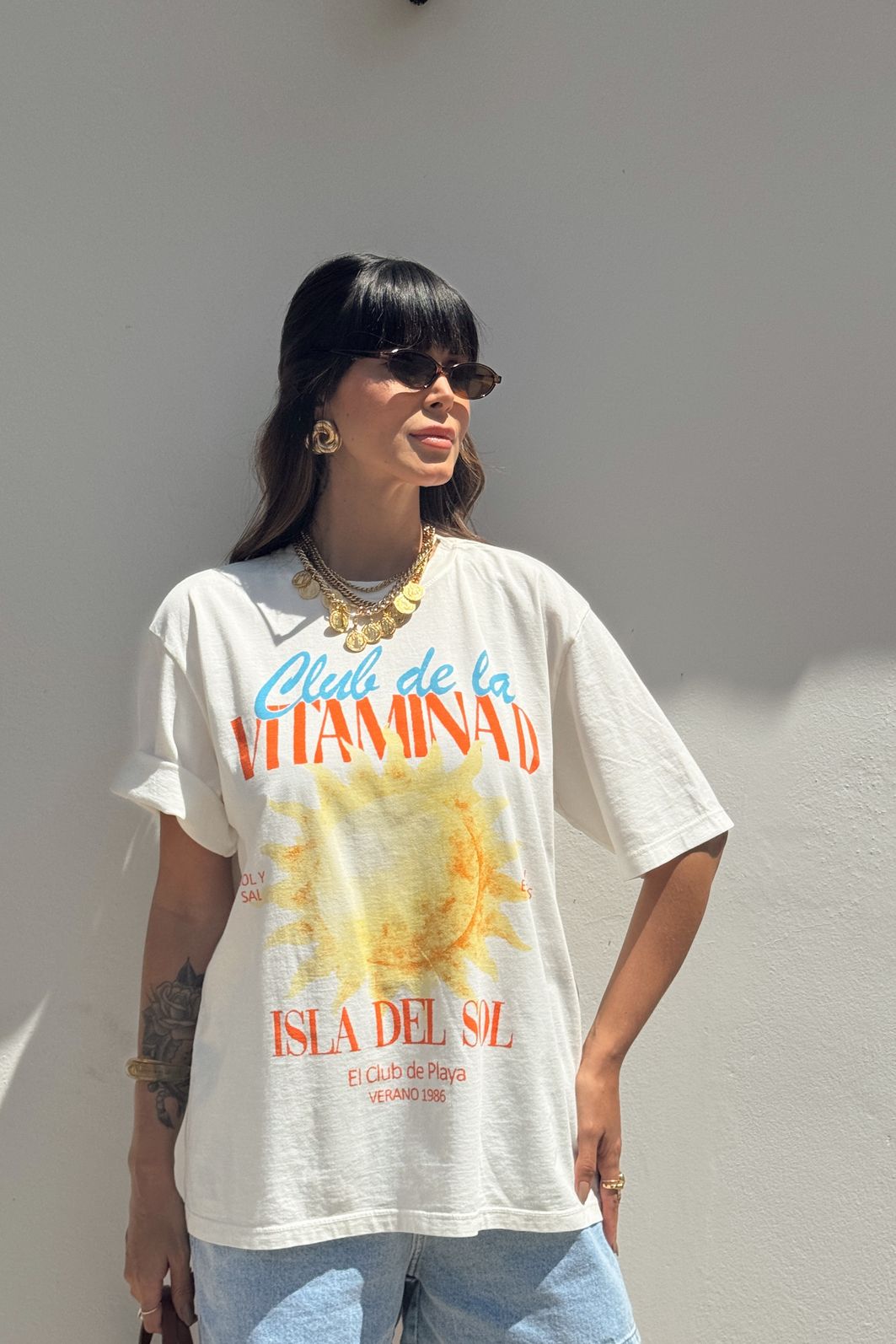 T-SHIRT OVERSIZED VITAMINA D OFF WHITE