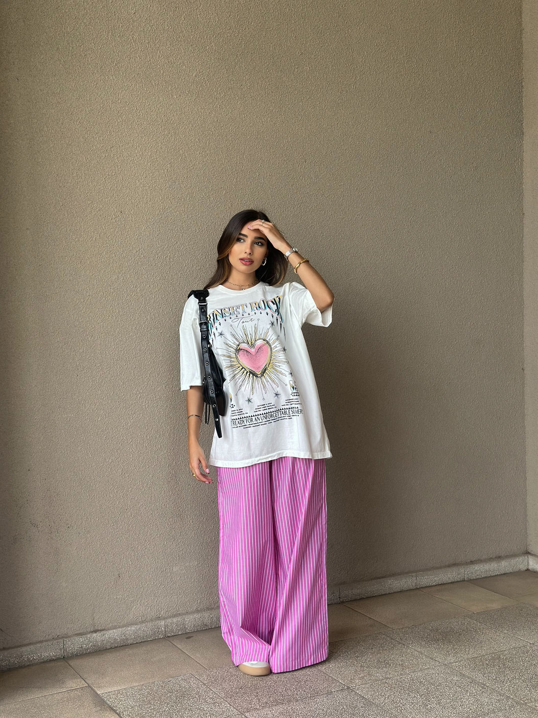 T-SHIRT OVERSIZED SUNSET ROCK TOUR OFF WHITE