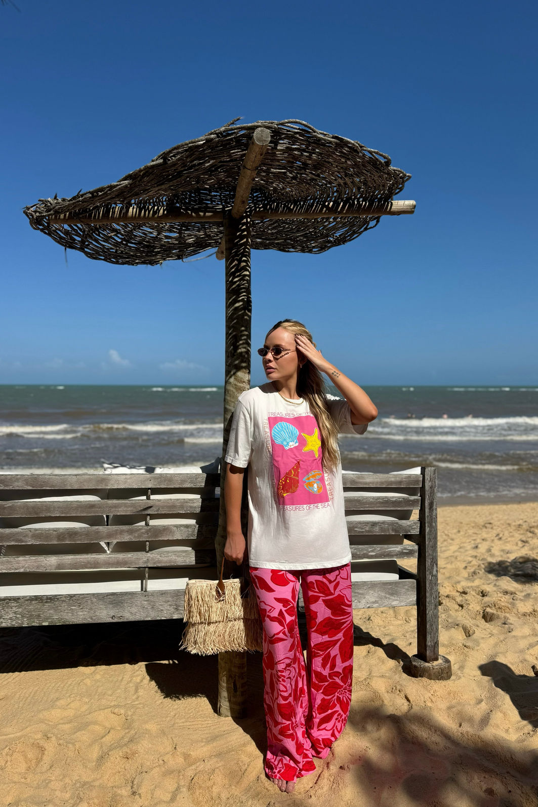 T-SHIRT OVERSIZED TREASURES SEA OFF WHITE