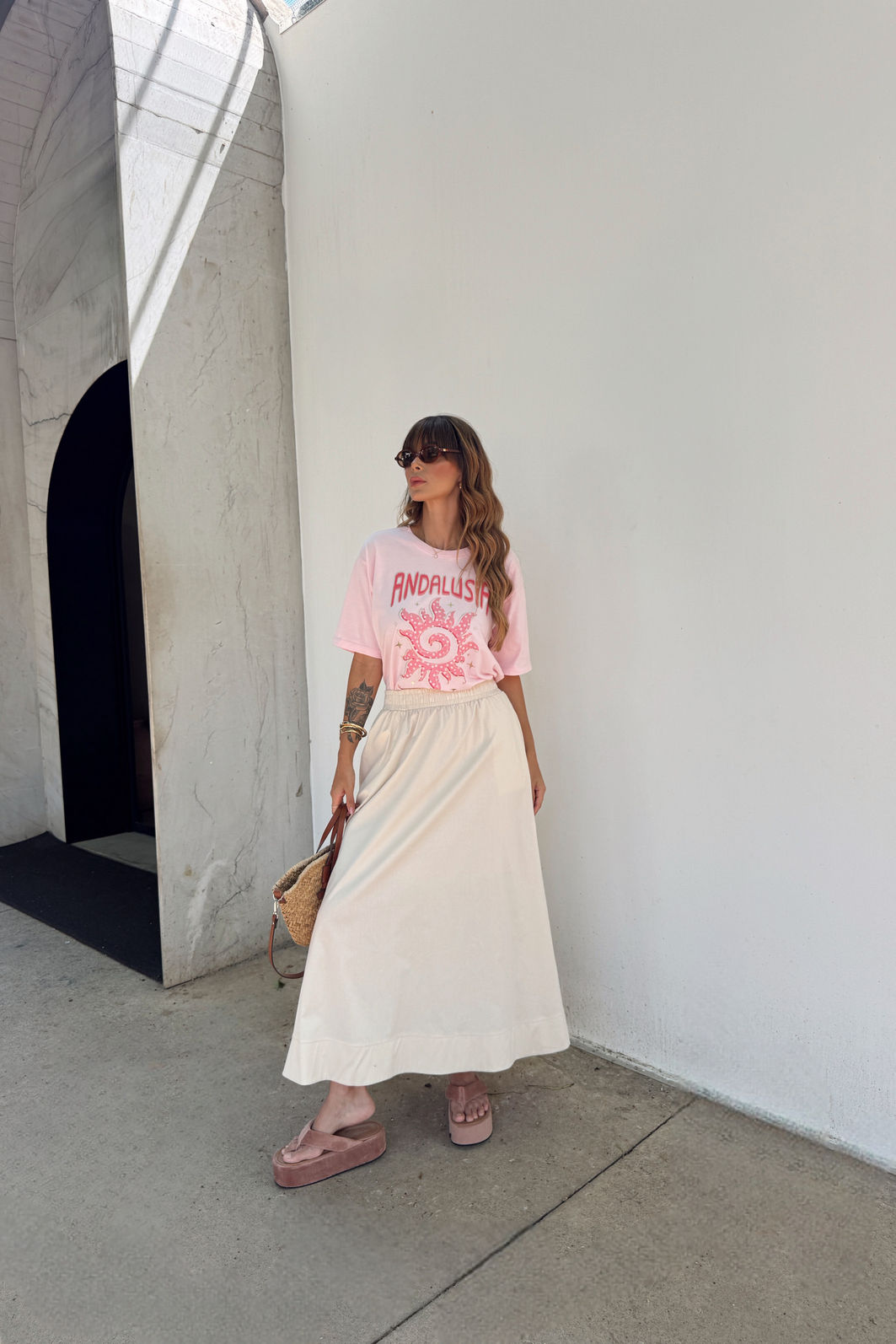 T-SHIRT ESTONADA ANDALUSIA (COM FOIL) ROSA CANDY T-SHIRT ESTONADA ANDALUSIA (COM FOIL) ROSA CANDY