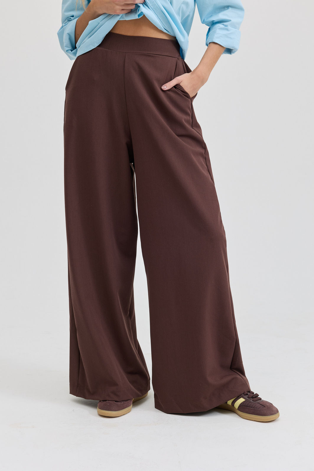 CALÇA ALFAIATARIA PANTALONA GISELLE MARROM TRUFADO CALÇA ALFAIATARIA PANTALONA GISELLE MARROM TRUFADO