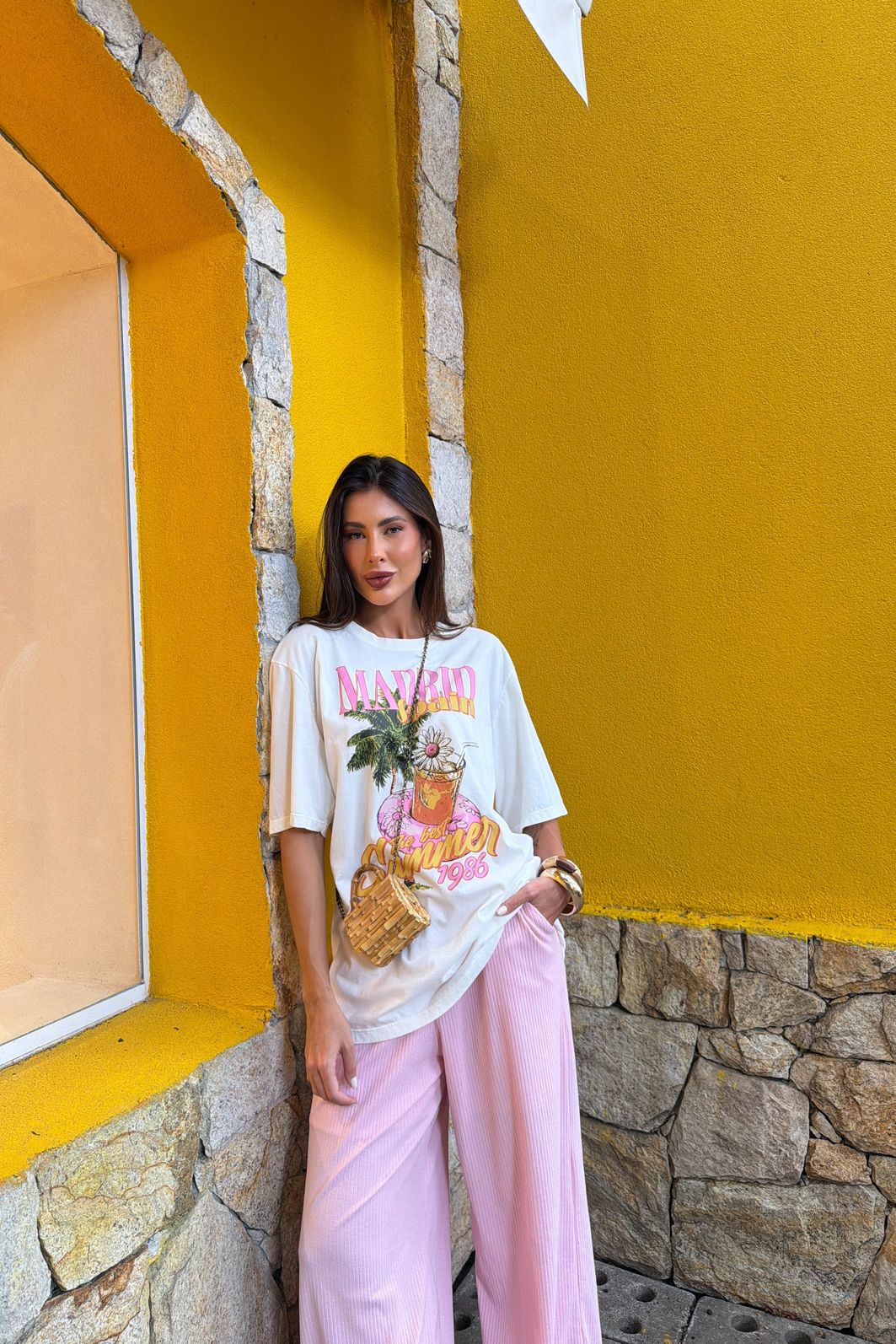T-SHIRT OVERSIZED SUMMER MADRID OFF WHITE