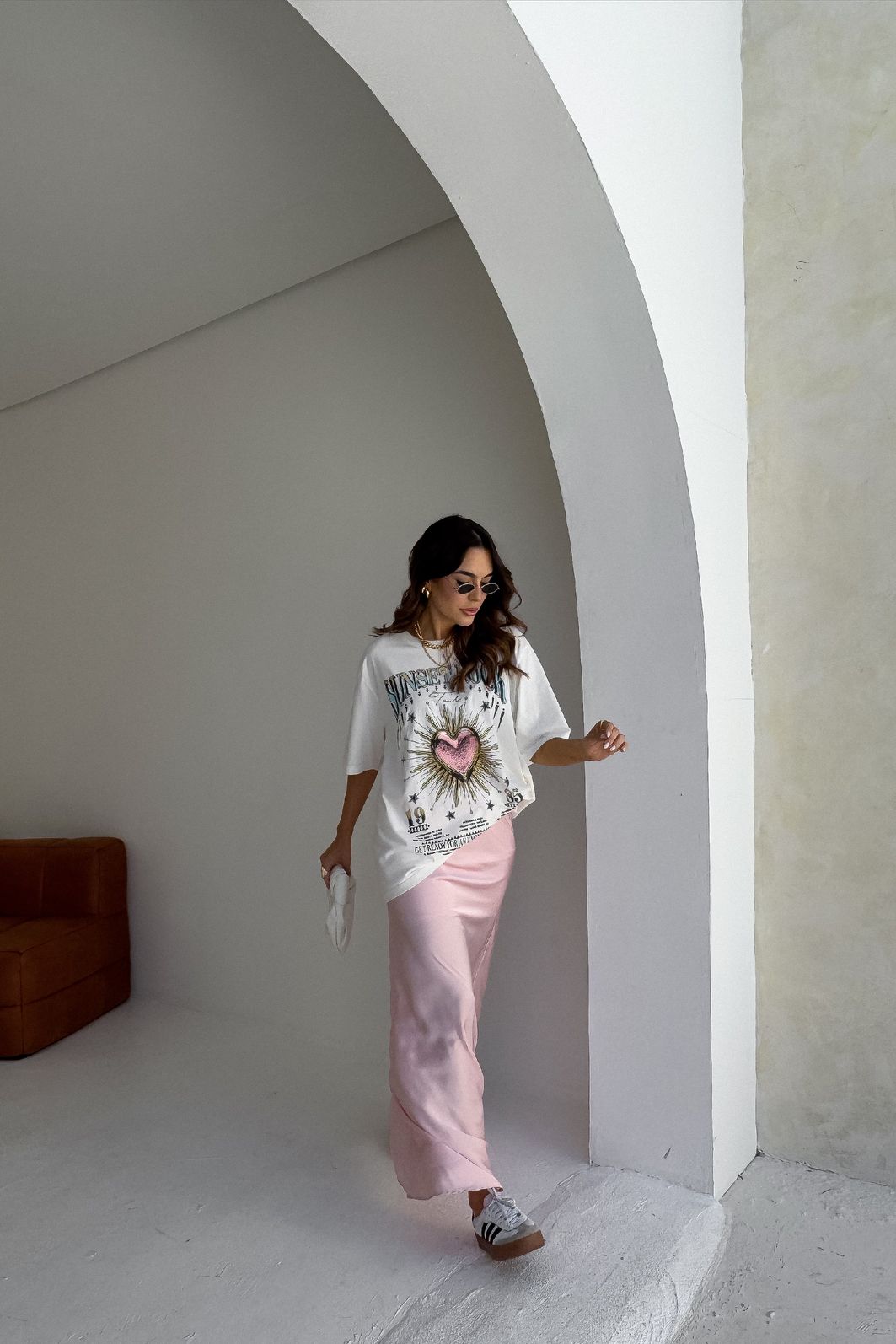 T-SHIRT OVERSIZED SUNSET ROCK TOUR OFF WHITE