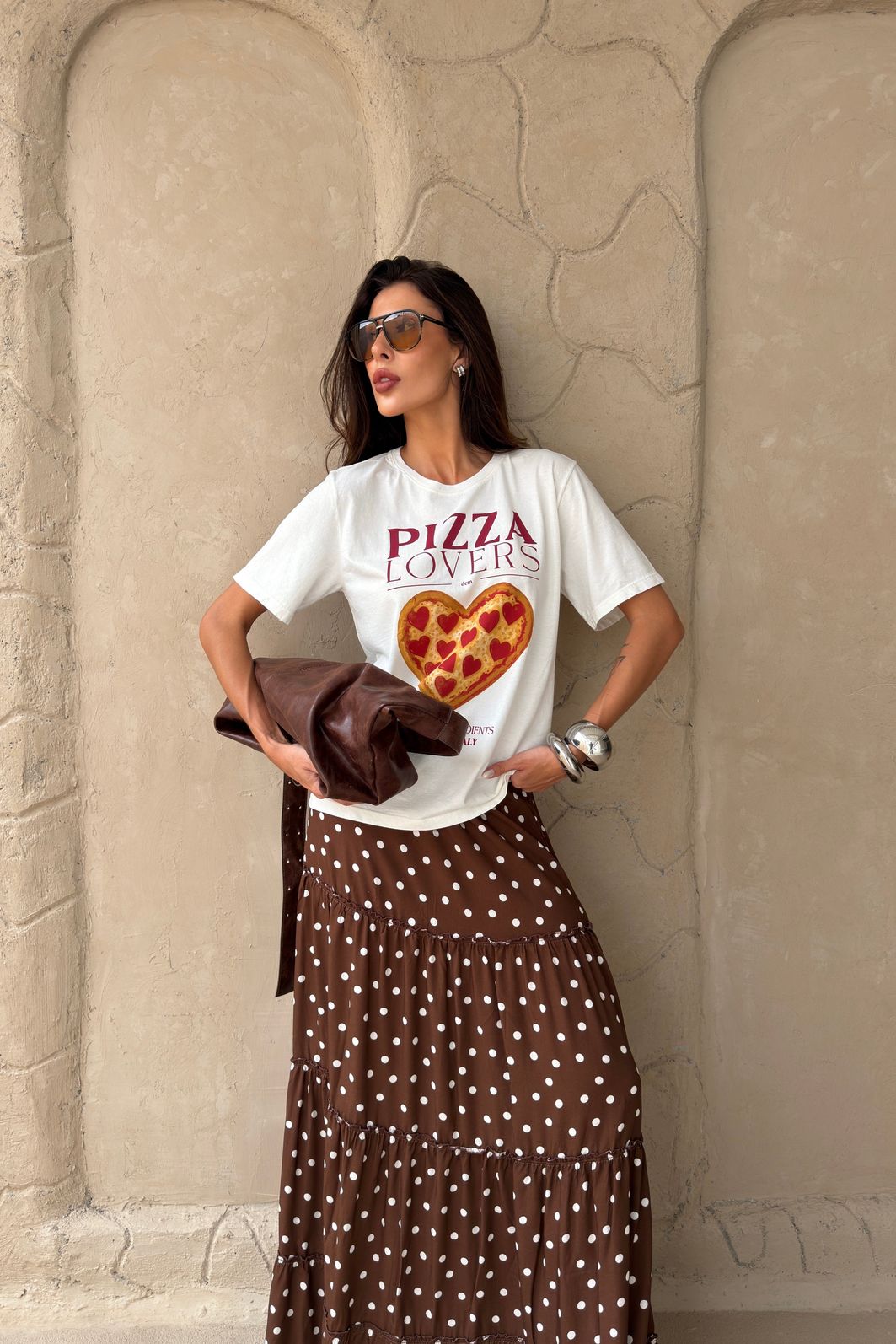 T-SHIRT ESTONADA PIZZA LOVERS OFF WHITE T-SHIRT ESTONADA PIZZA LOVERS OFF WHITE