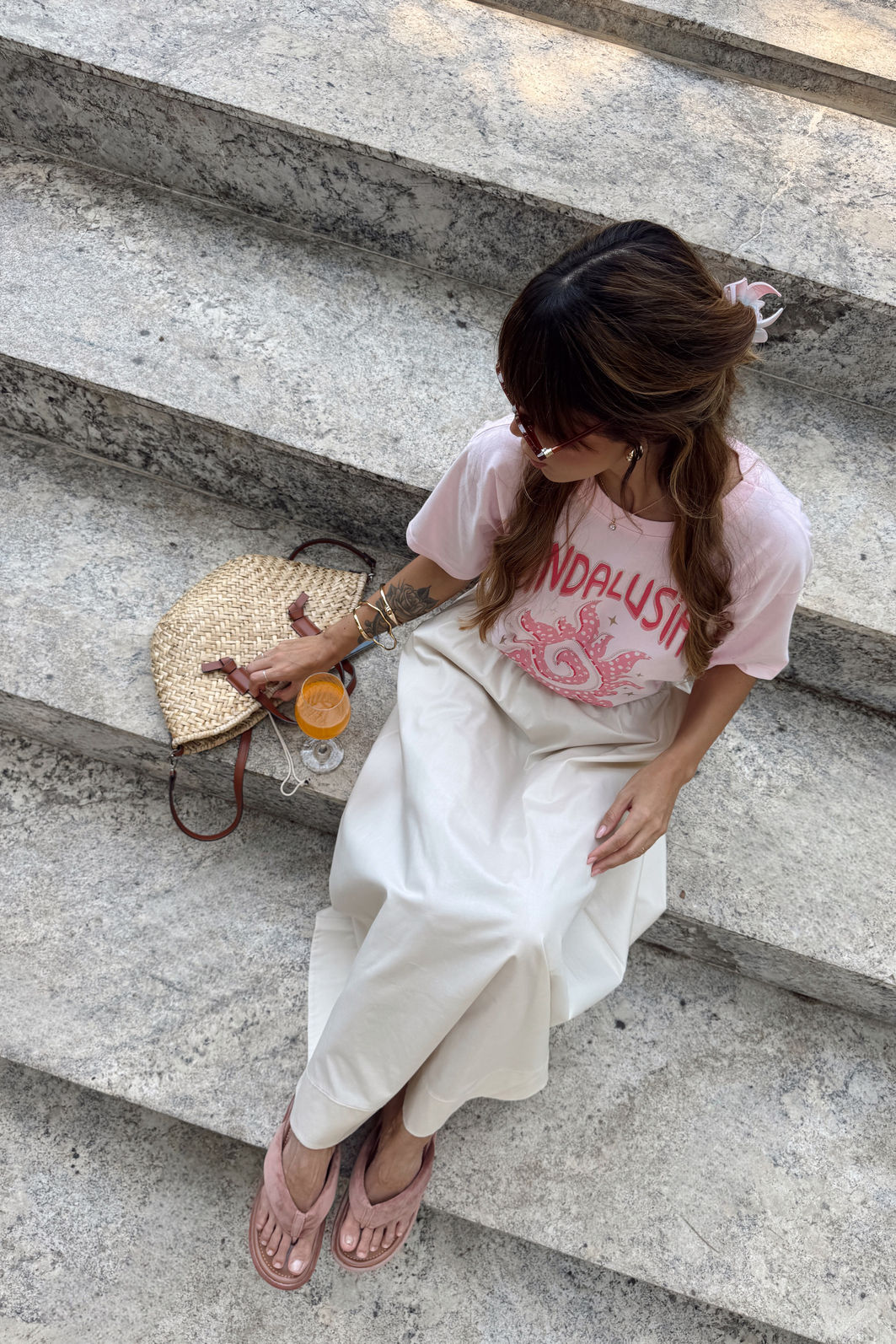 T-SHIRT ESTONADA ANDALUSIA (COM FOIL) ROSA CANDY T-SHIRT ESTONADA ANDALUSIA (COM FOIL) ROSA CANDY