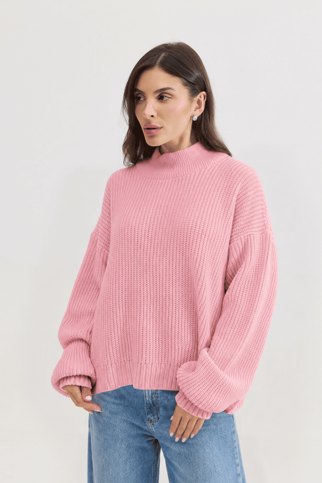 TRICOT GOLA ALTA MANGA LONGA LISO COZY ROSA TRICOT GOLA ALTA MANGA LONGA LISO COZY ROSA