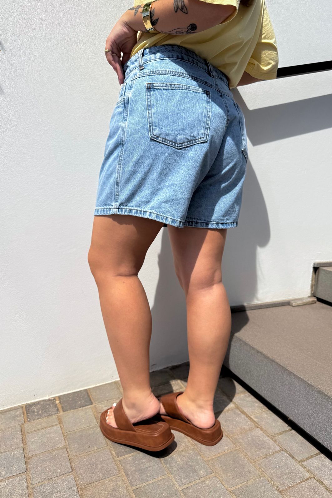 SHORTS MOM JEANS AMALFI AZUL