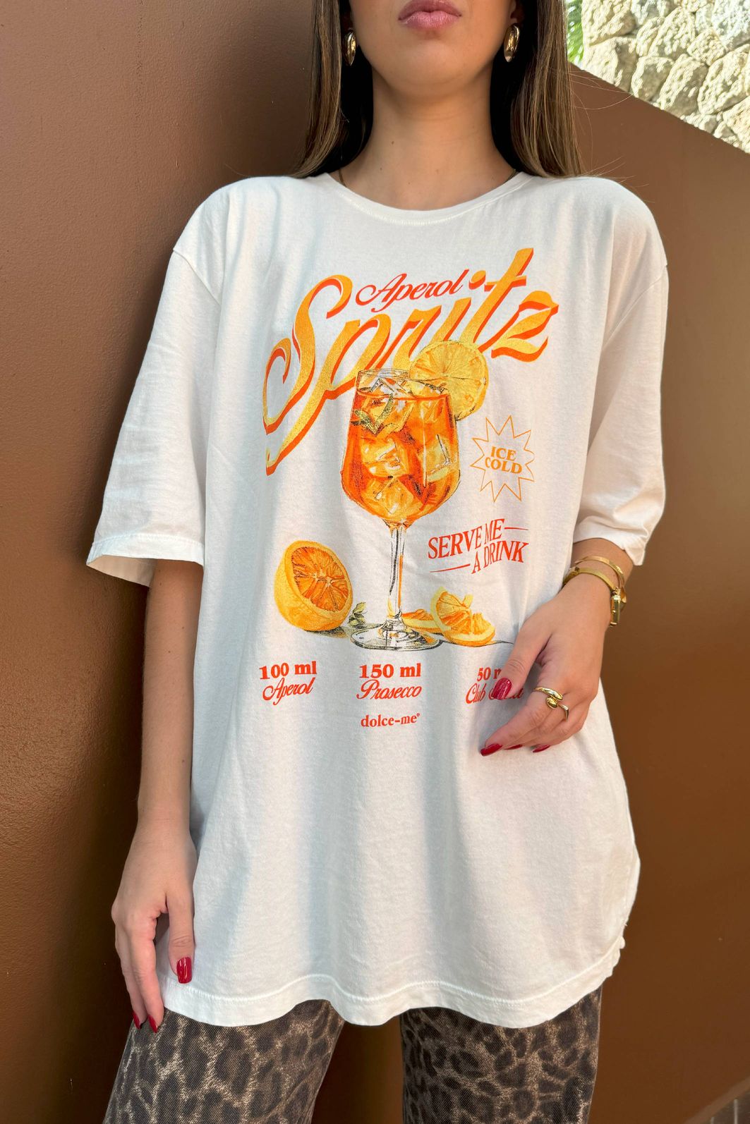 T-SHIRT OVERSIZED APEROL SPRITZ OFF WHITE